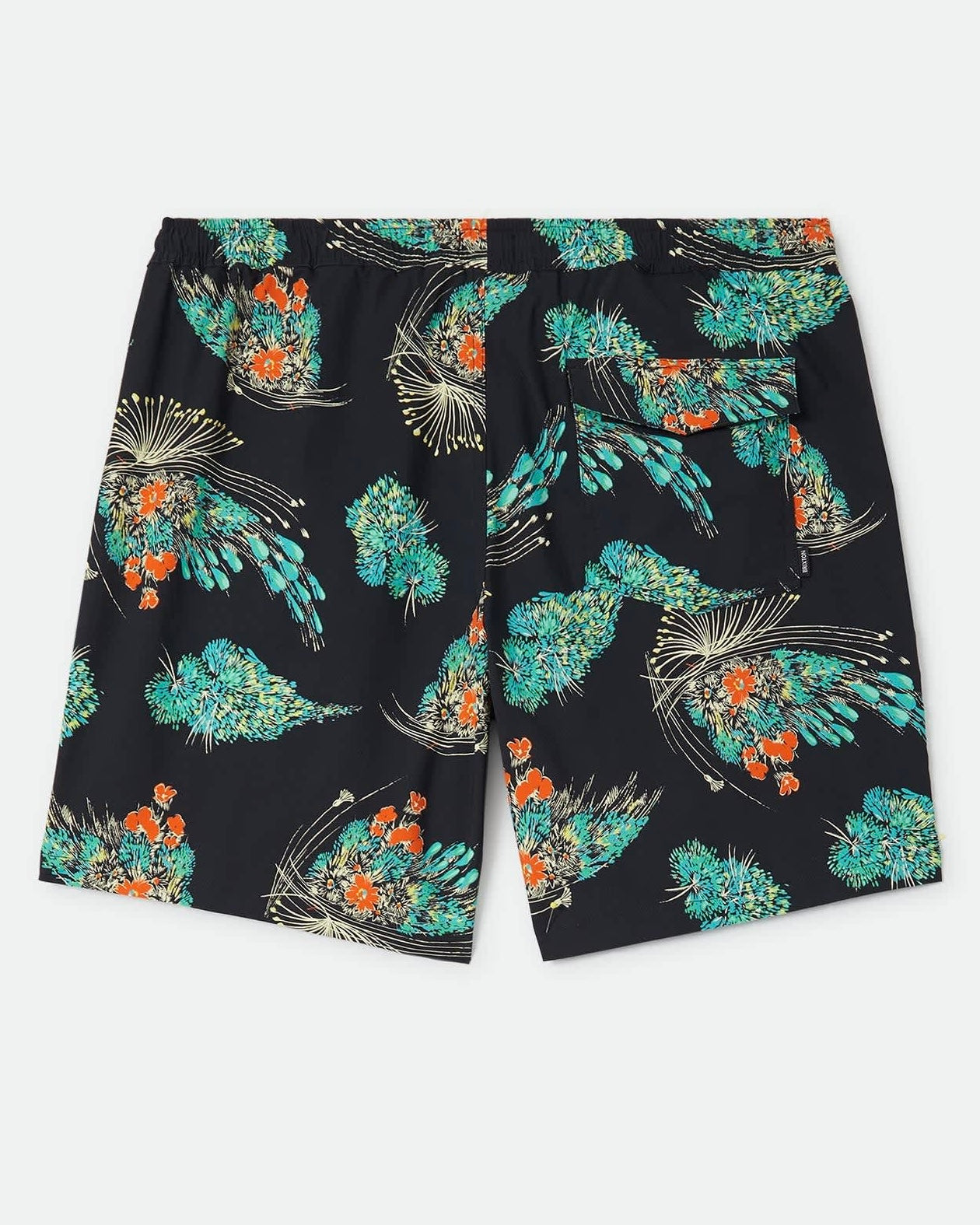 Black Floral Everyday Hybrid Short 7"