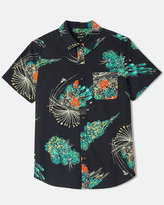 Black Floral Charter Print Shirt