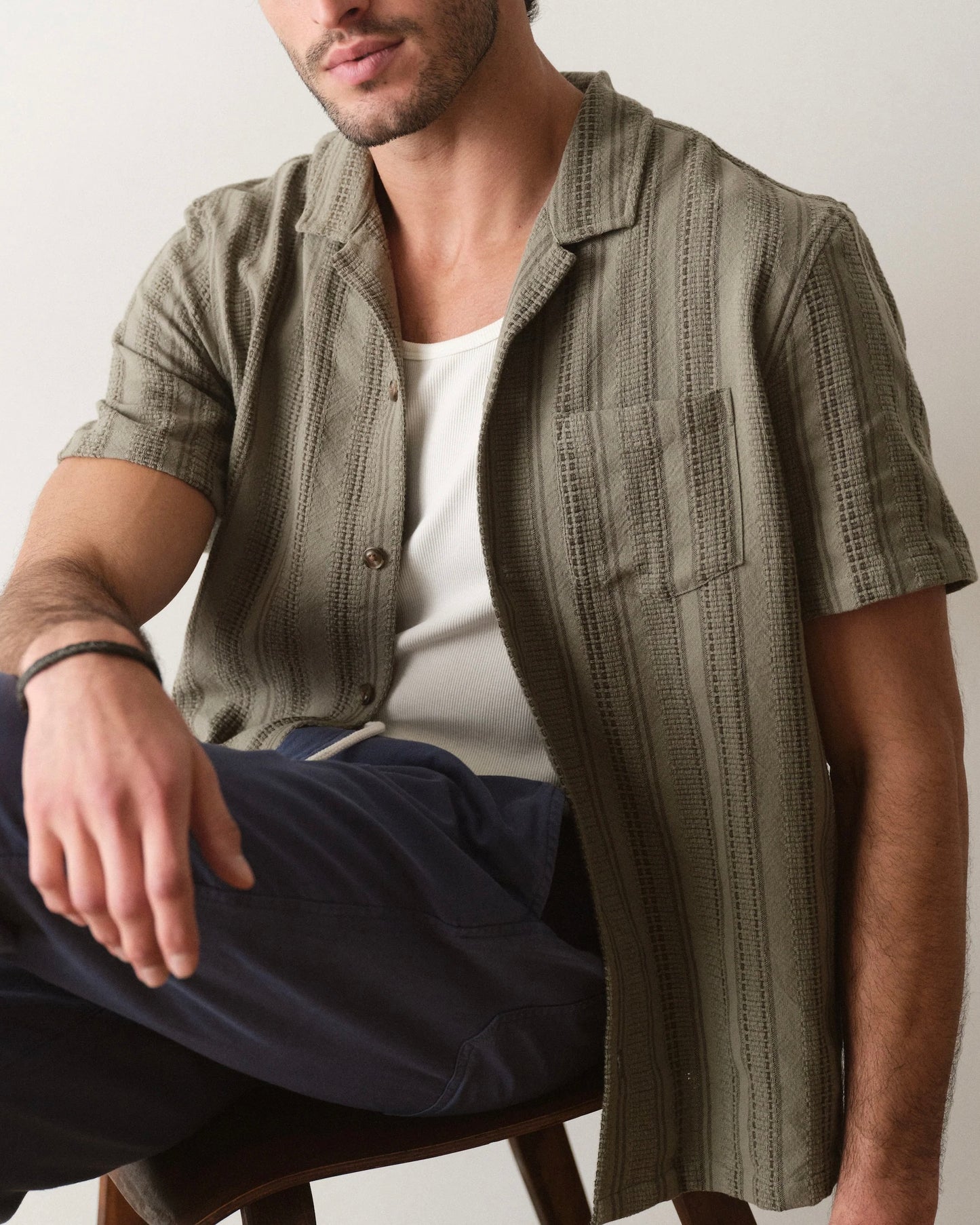 Olive Dobby Resort Shirt