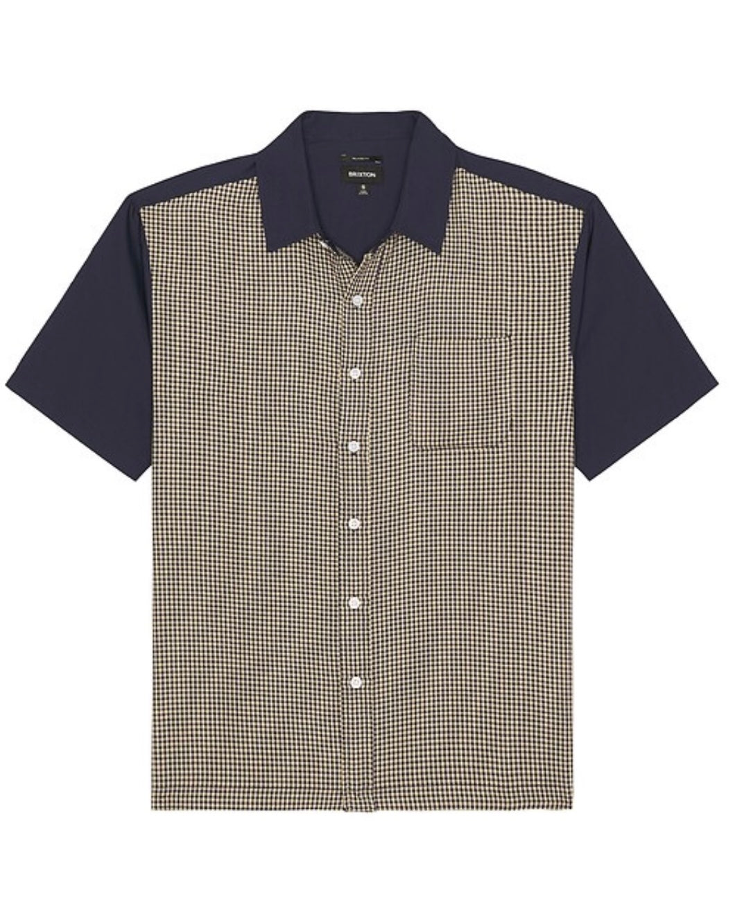 Navy Color Blocked Cru Shirt