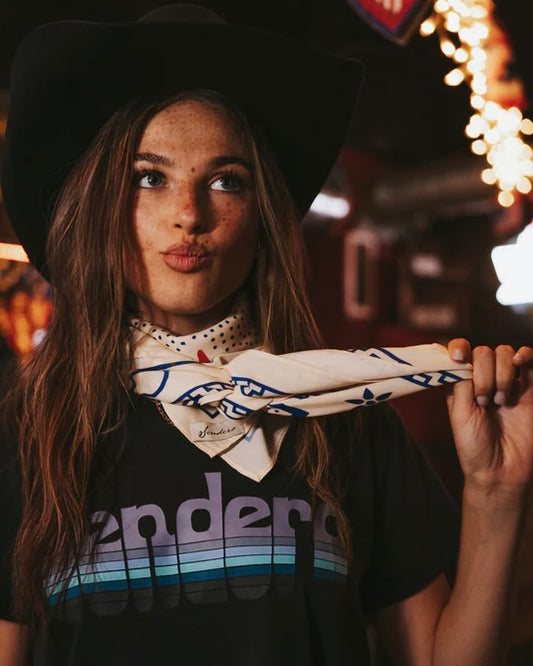 Madre Del Desierto Blue Bandana Scarf