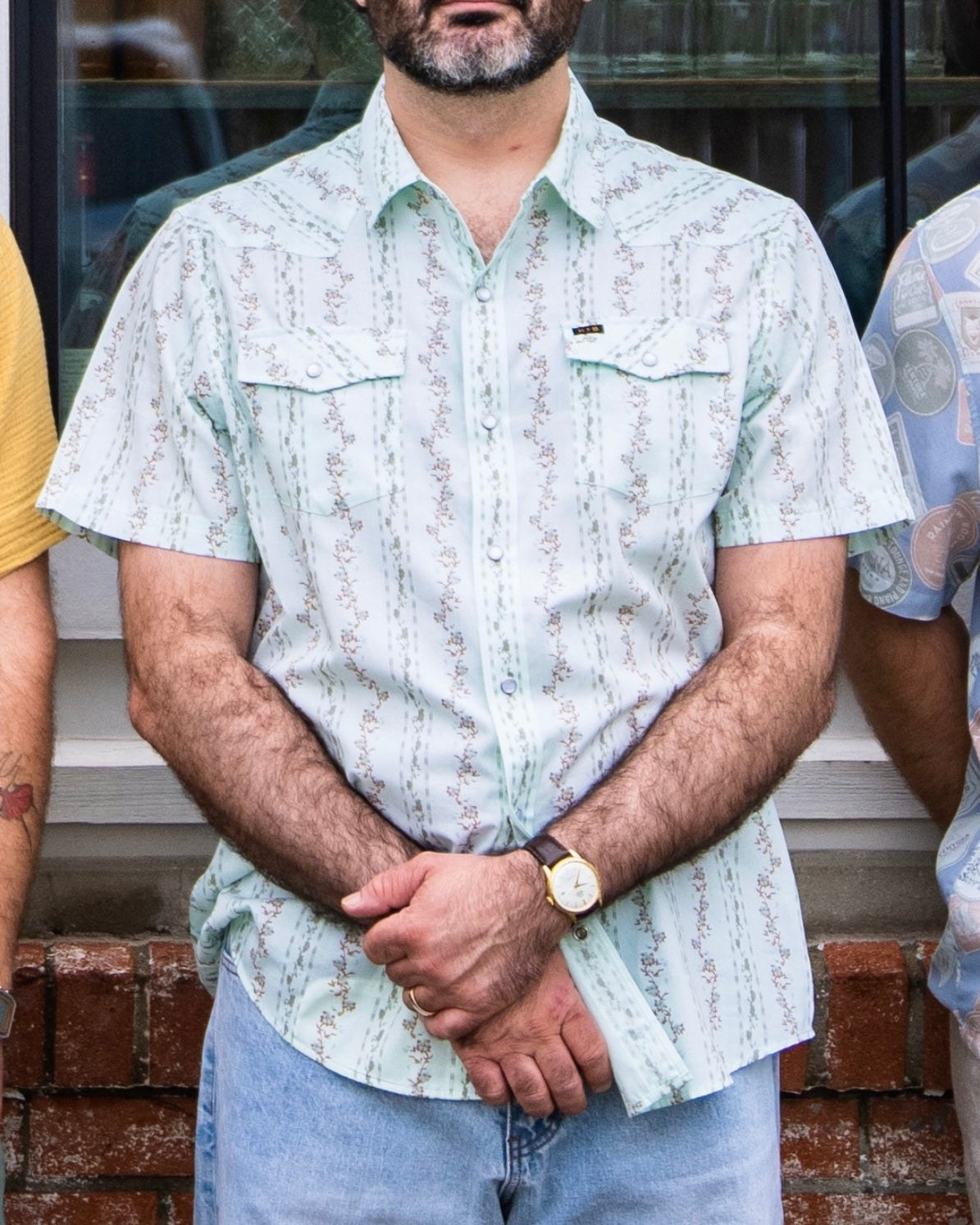 Mint Hibiscus H Bar B Snapshirt