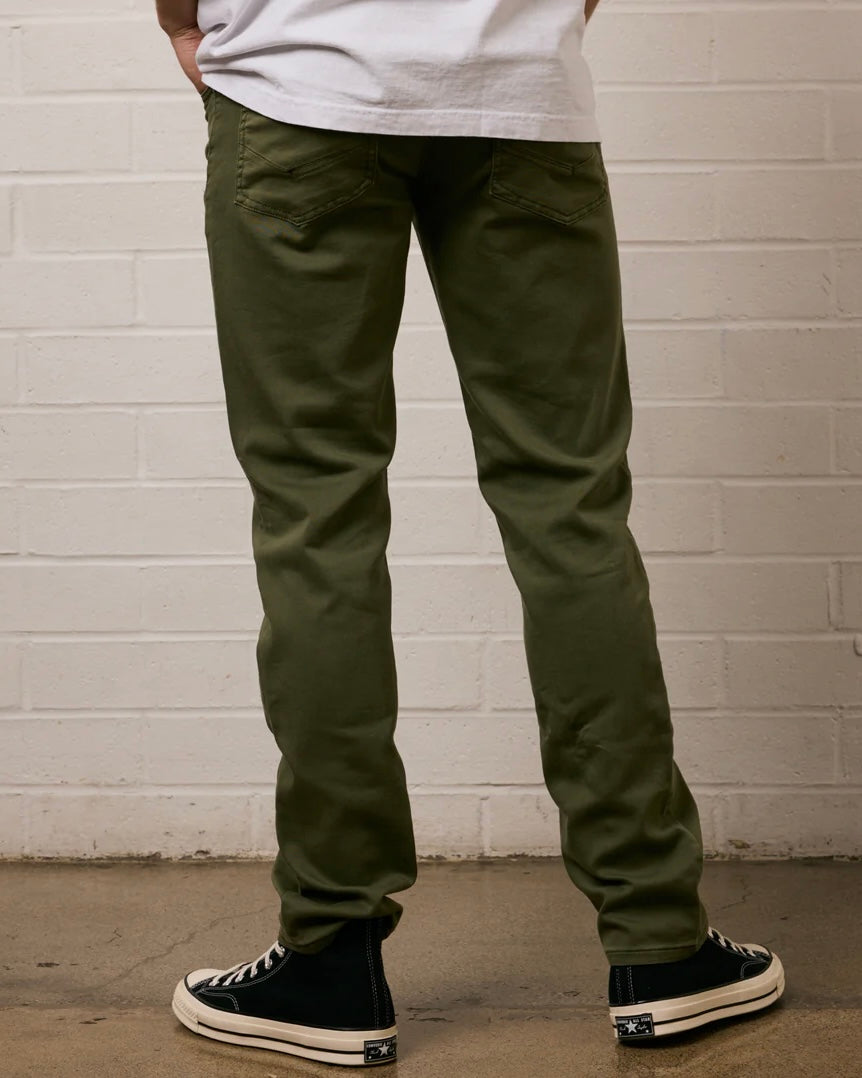 Military Green Now Denim Pant