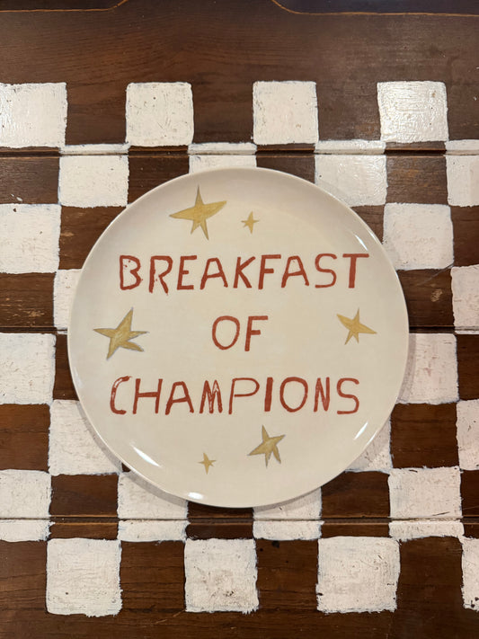 The Breakfast Club Melamine Plate  - “Breakfast of Champions”