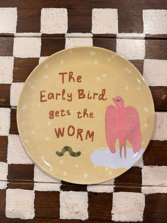 The Breakfast Club Melamine Plate  - “The Early Bird Gets The Worm”