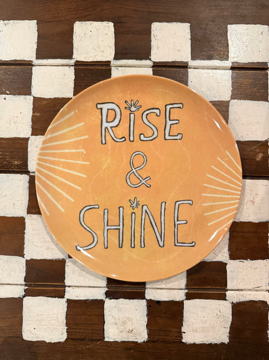 The Breakfast Club Melamine Plate  - “Rise and Shine”