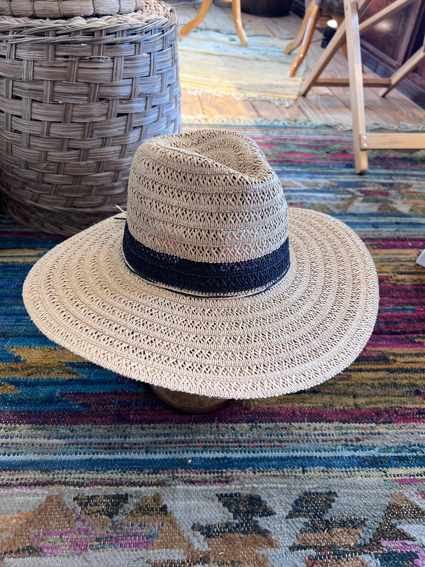 The Bella- Straw Braided Ribbon Strap Sun Hat