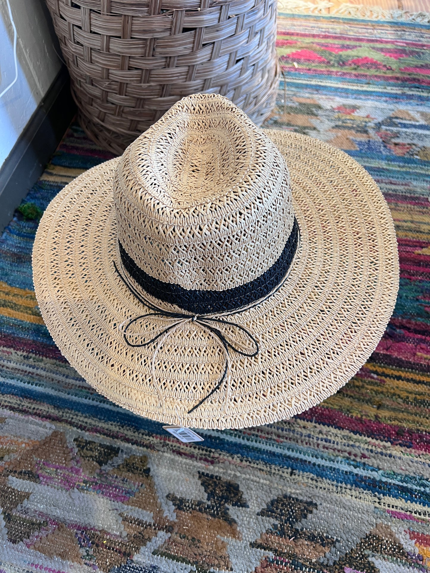 The Bella- Straw Braided Ribbon Strap Sun Hat