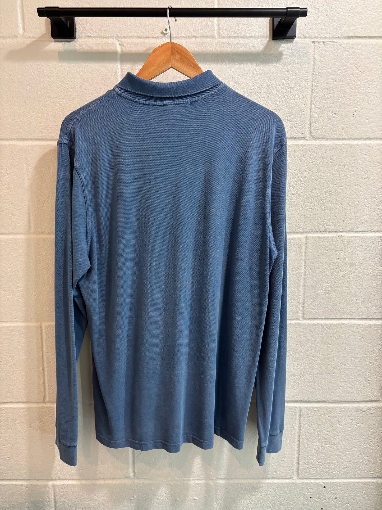 L/S Button Front Shirt - Blue Fog