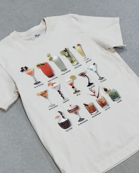 Antique Cocktail Menu Tee