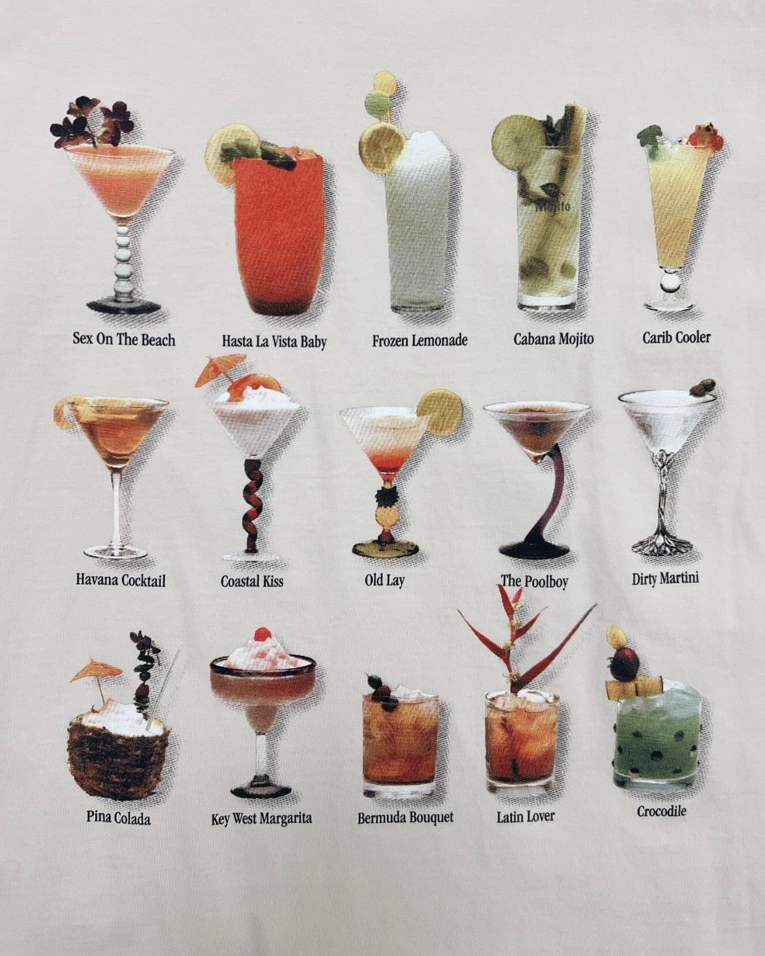Antique Cocktail Menu Tee