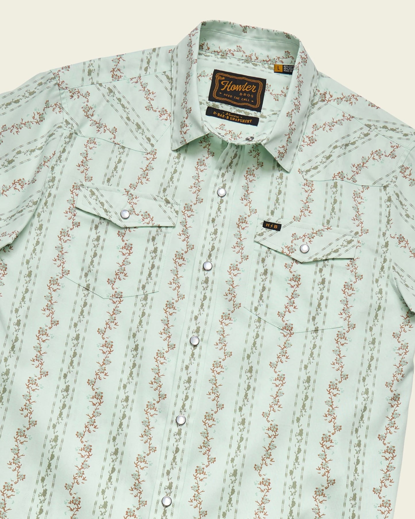 Mint Hibiscus H Bar B Snapshirt