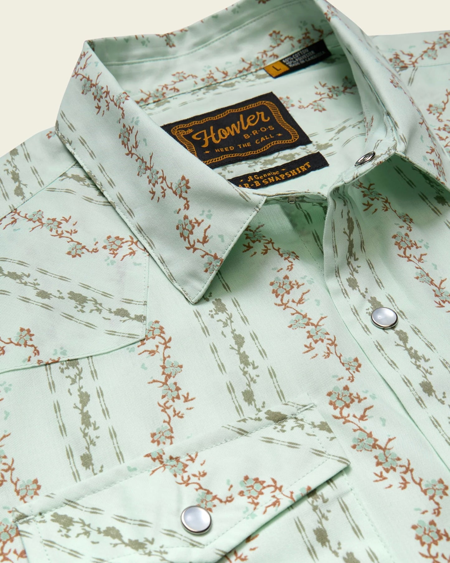 Mint Hibiscus H Bar B Snapshirt