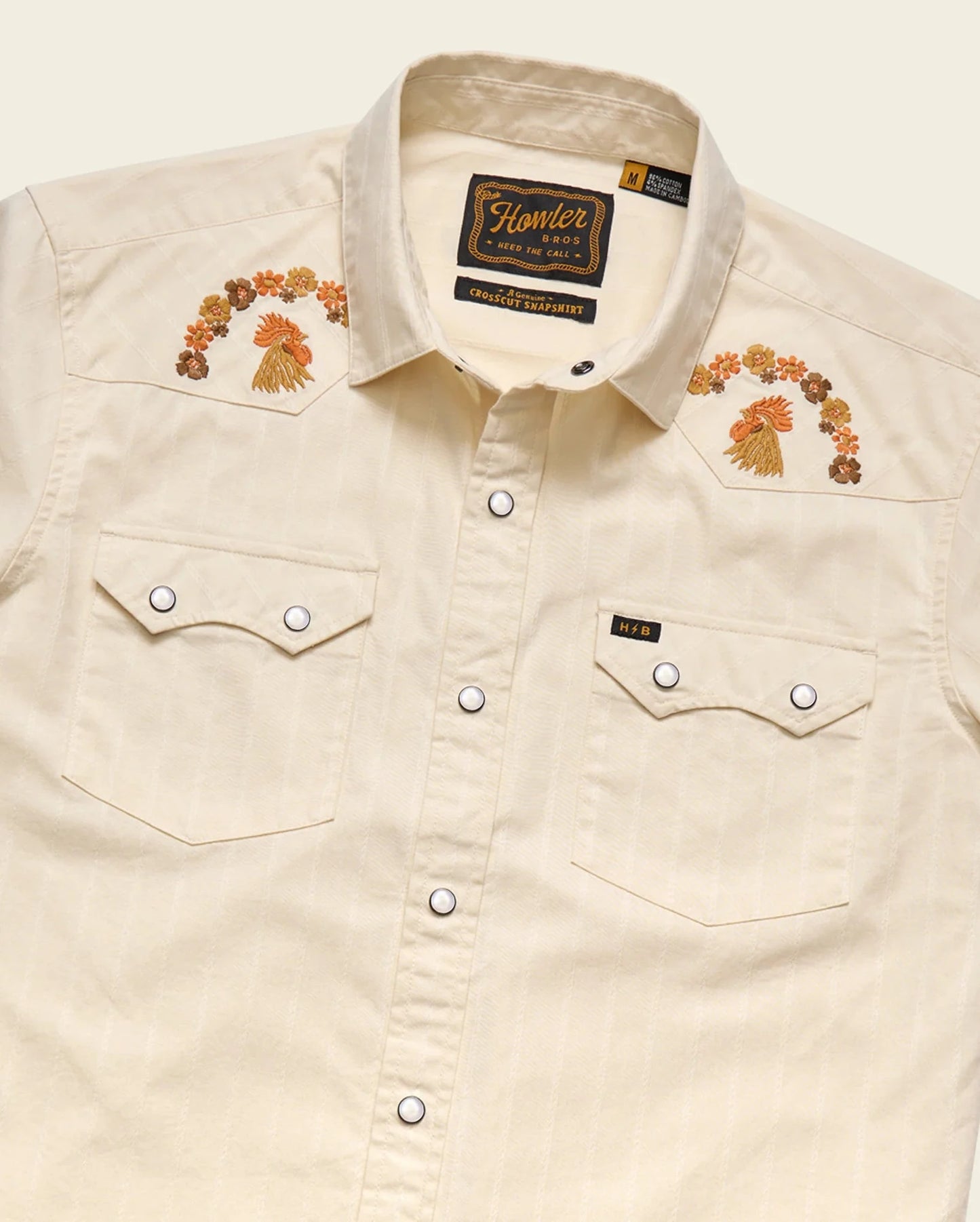 Off White Fowl Play Crosscut Deluxe Snapshirt