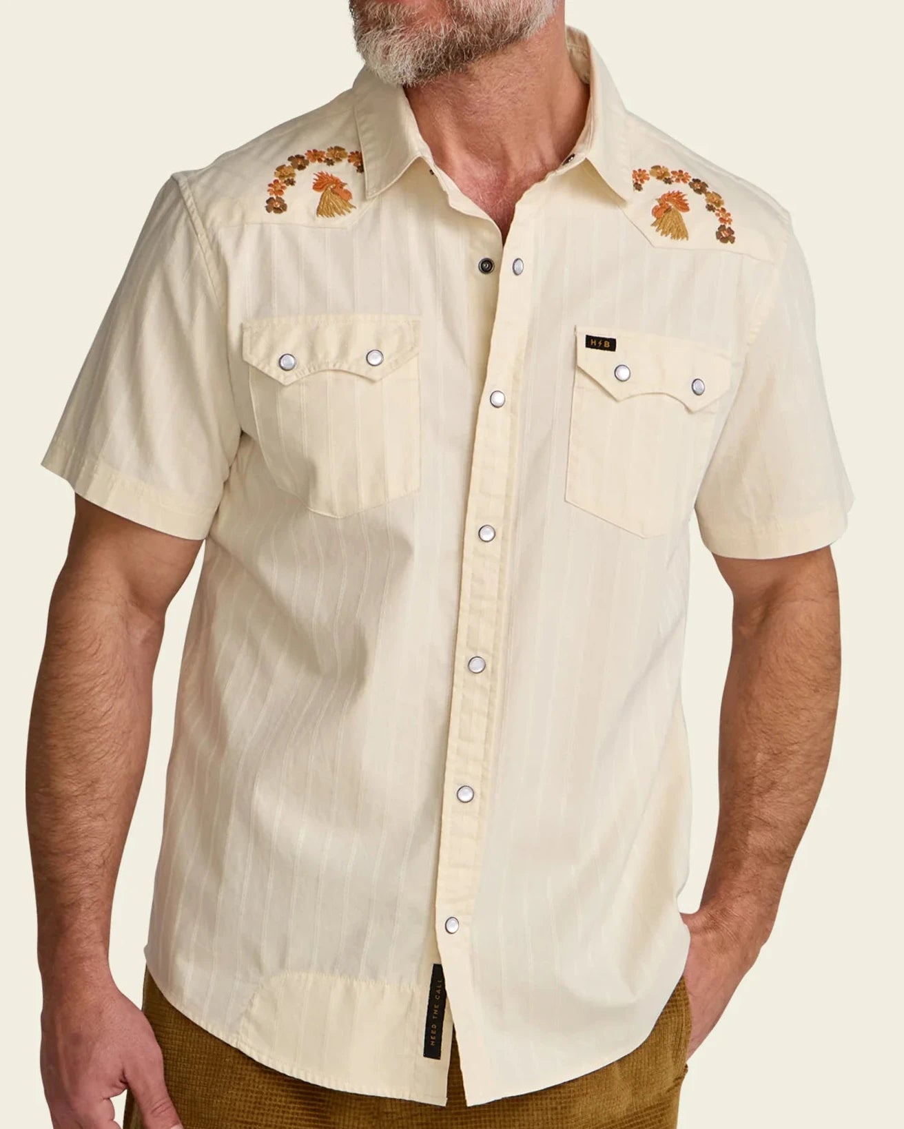 Off White Fowl Play Crosscut Deluxe Snapshirt