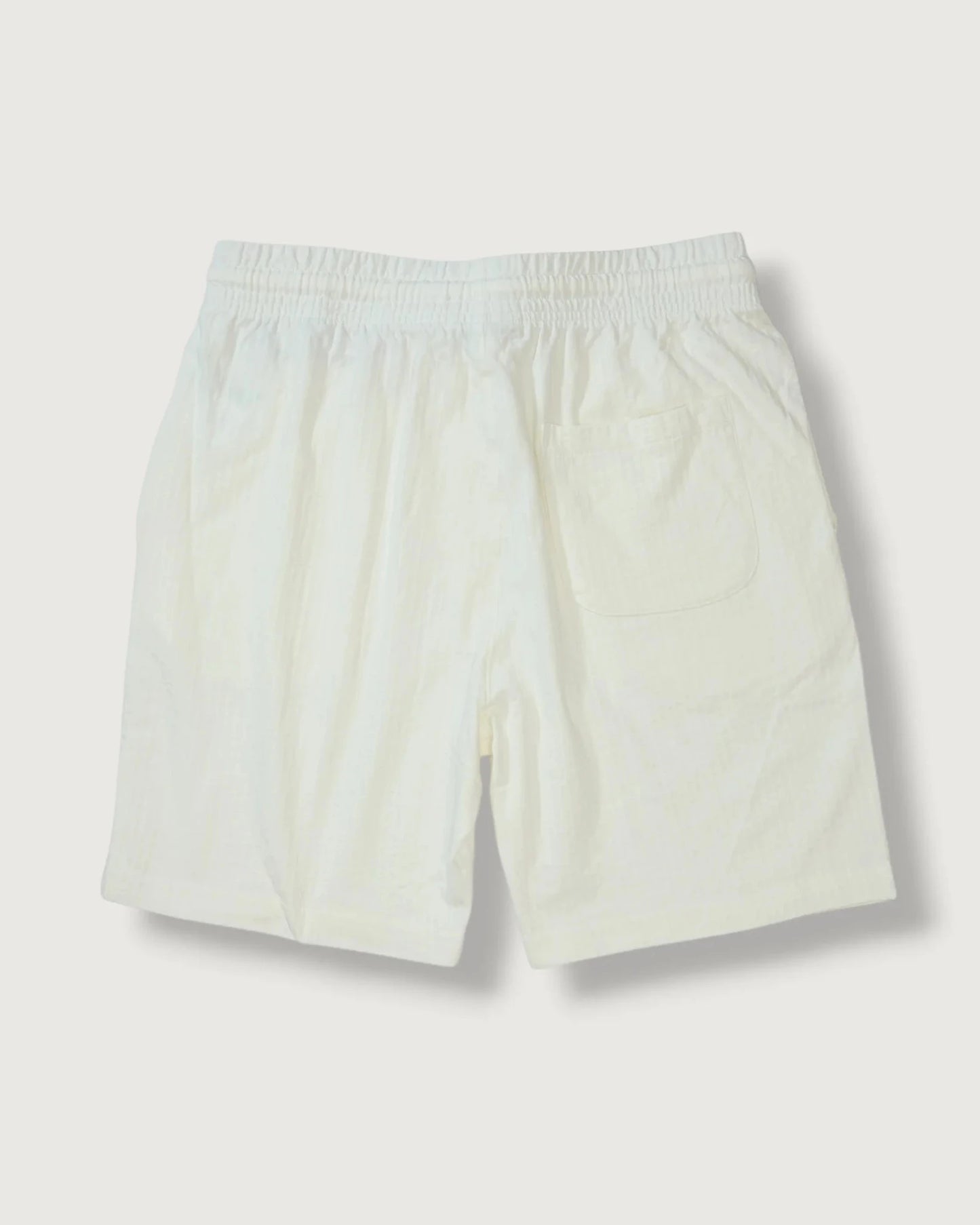 White shorts on a light gray background