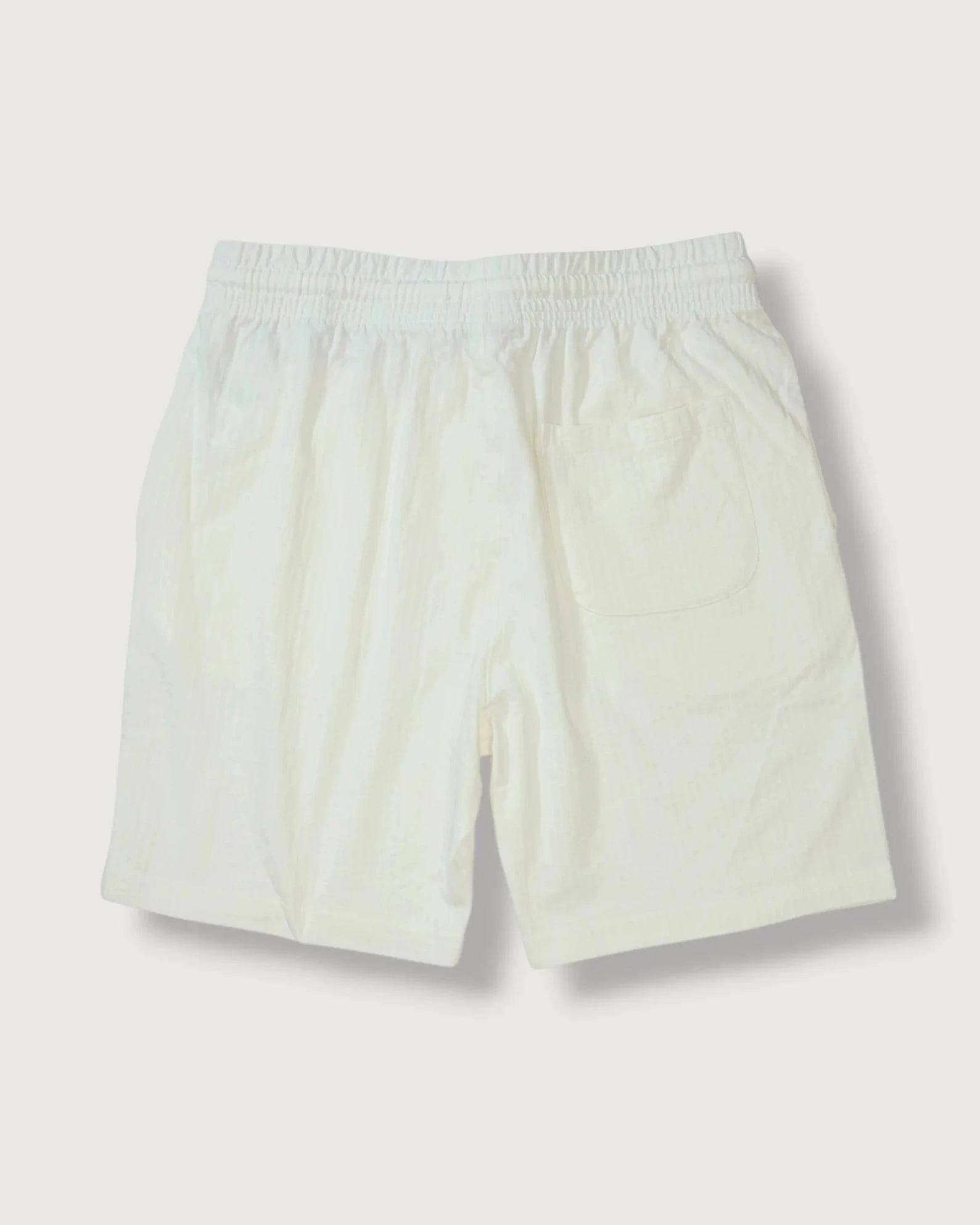 White shorts on a light gray background