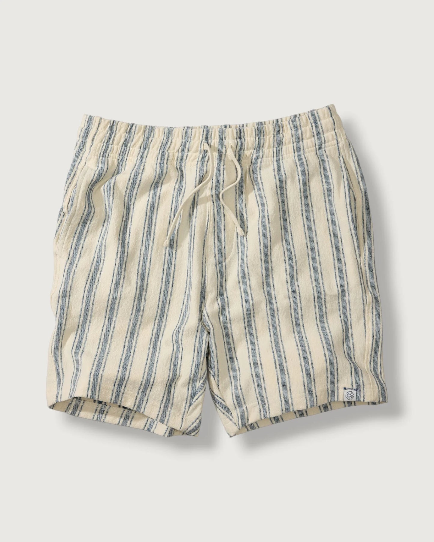 Striped shorts on a light gray background