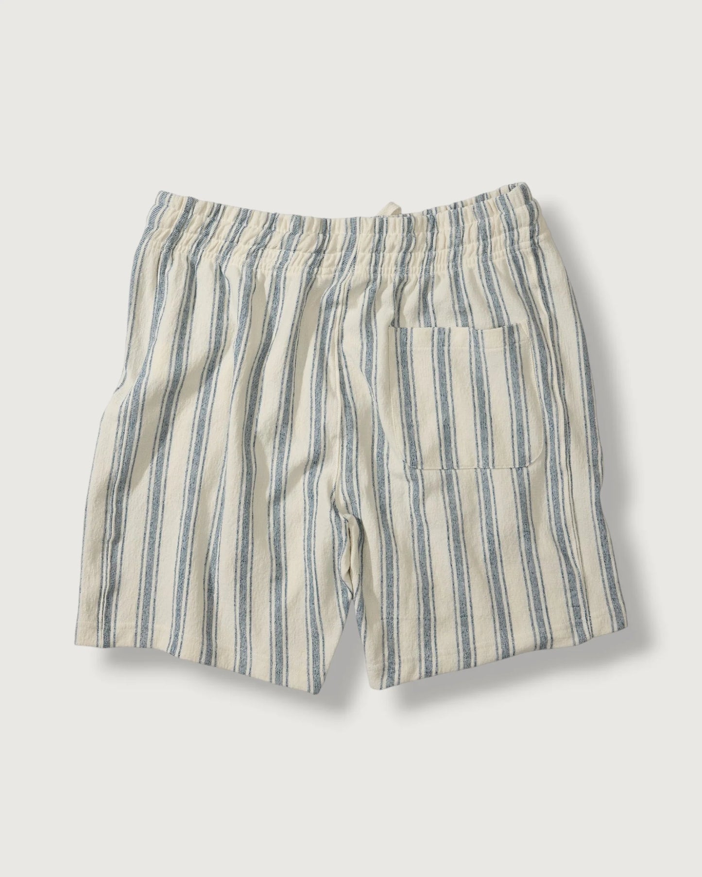 Striped shorts on a light gray background