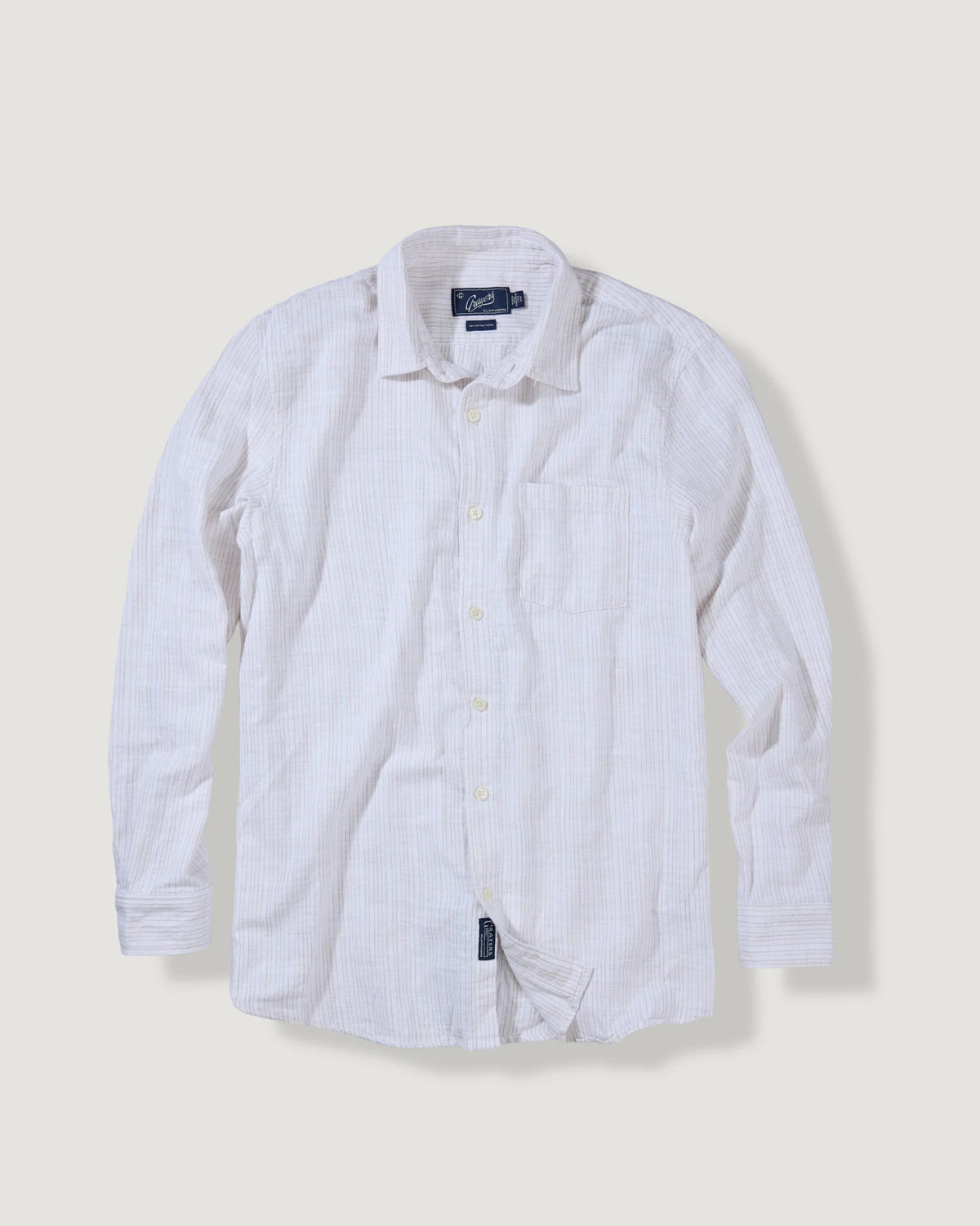 Oatmeal Stripe Riverside Slub Twill Shirt