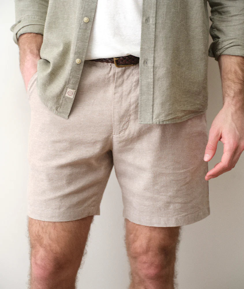 Taupe Saturday Hemp 7” Chino Short