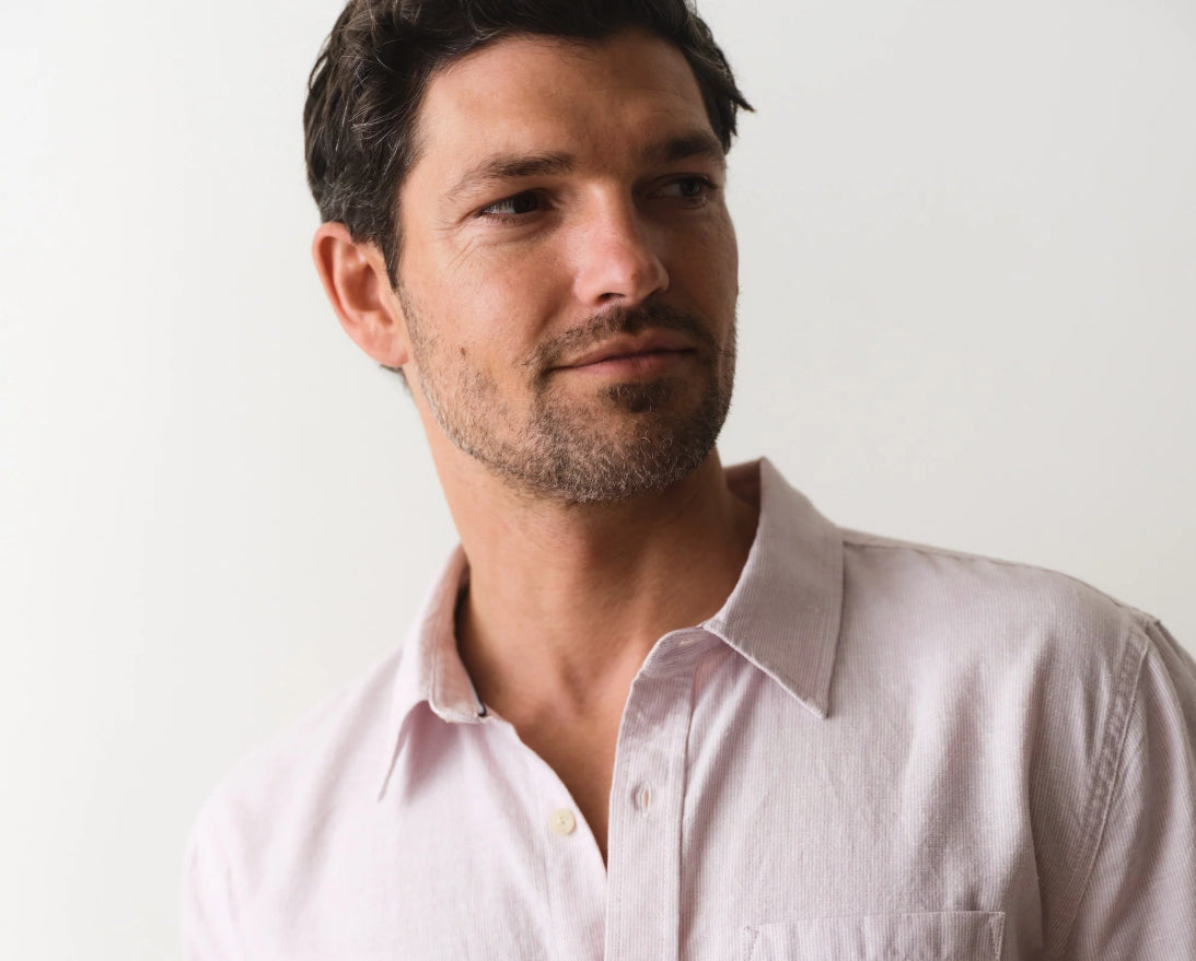 Better-Than-Linen Shirt - Lavender Stripe