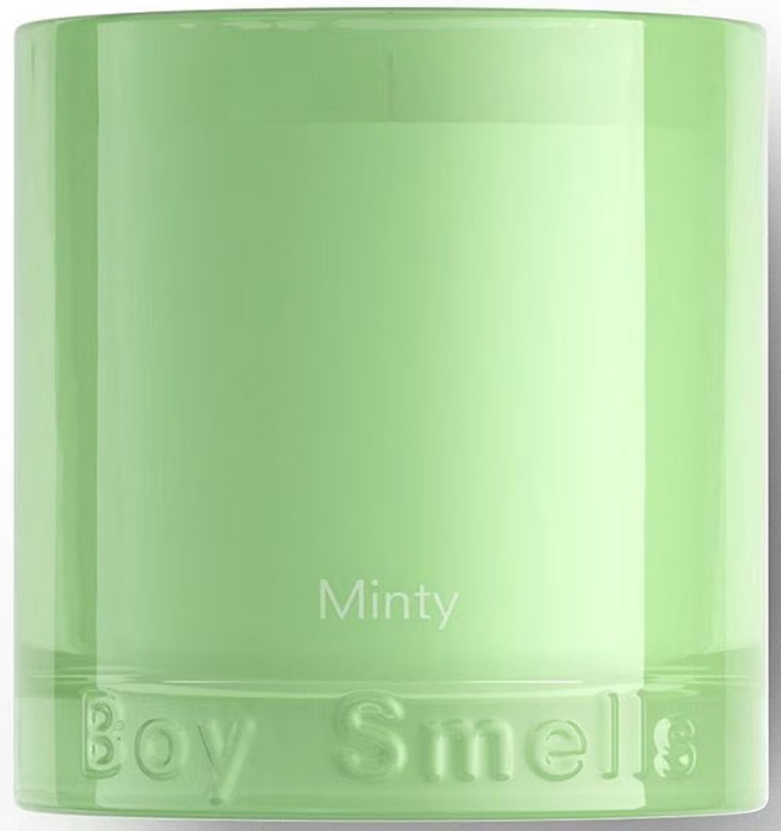 Green container with 'Boy Smells' branding on a white background