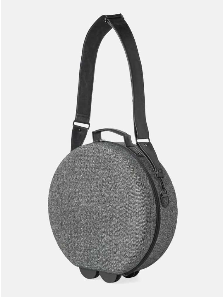 Fedora Travel Case - Black/Grey Herringbone