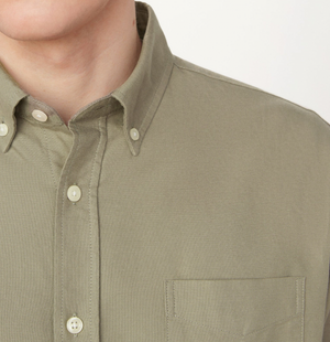 The Jasper Oxford Shirt - Vetiver Green