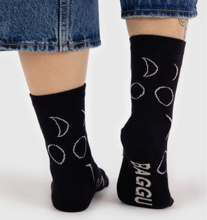 Crew Socks - Moon Black