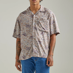 Cowboy Rope Print Overshirt - Gull Grey