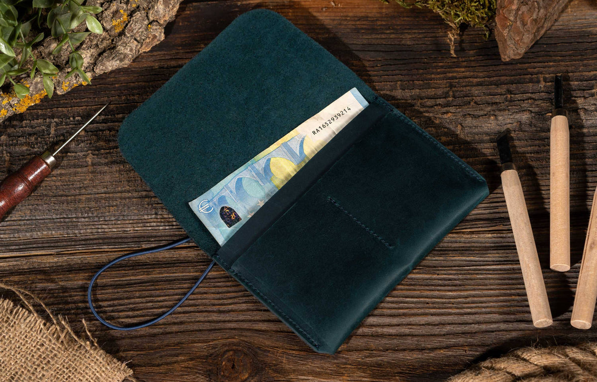 Leather Passport Holder With Strap