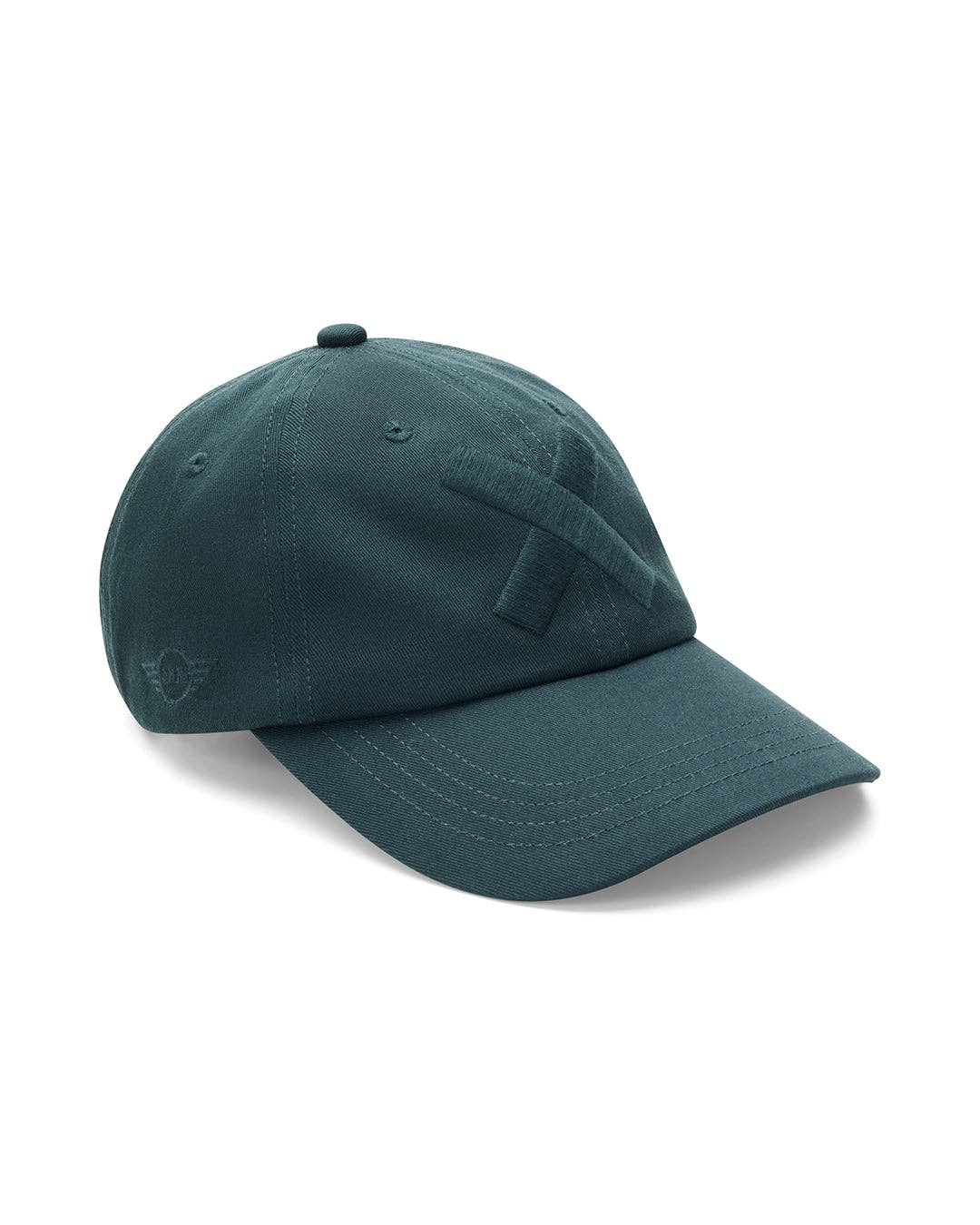 Green baseball cap on a white background