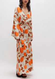 Long Floral Dress - Oranges Café