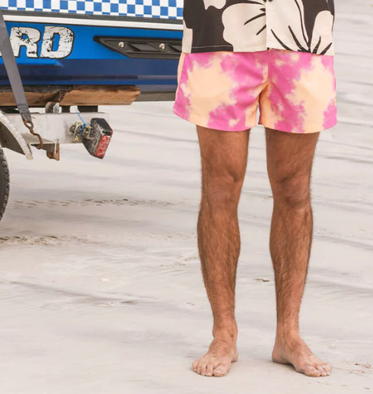 Orange Dye Swim Short