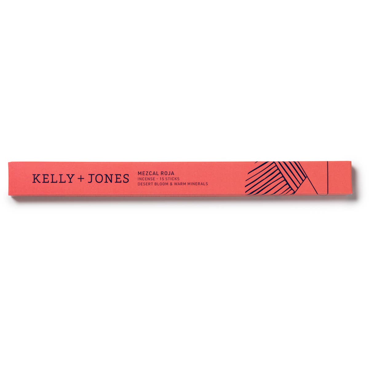 Red packaging strip with 'Kelly + Jones' branding on a white background