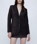 Shiny Suit Blazer - Black/Multi