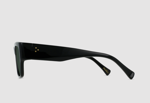 Rufio Sunglasses - Black / Green Polarized