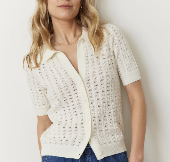 Piper Knit Resort Shirt - Cream