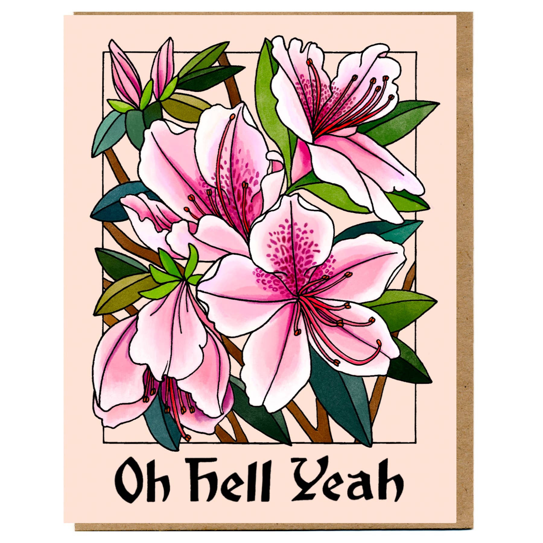 greeting card with flowers