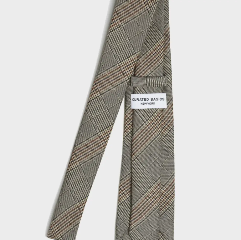 Brown Glen Plaid Tie