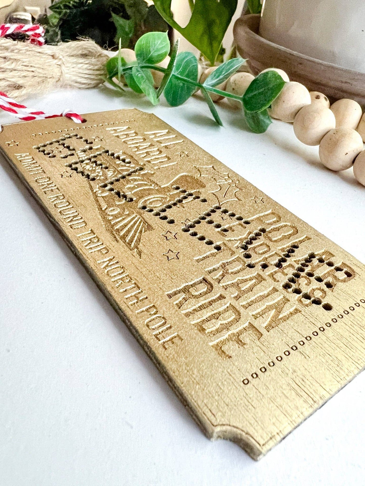 Christmas Train Ticket Christmas Ornament Polar Express