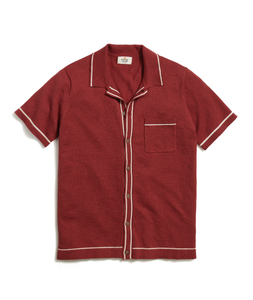 Wyatt Tipped Sweater Button Down - Chili