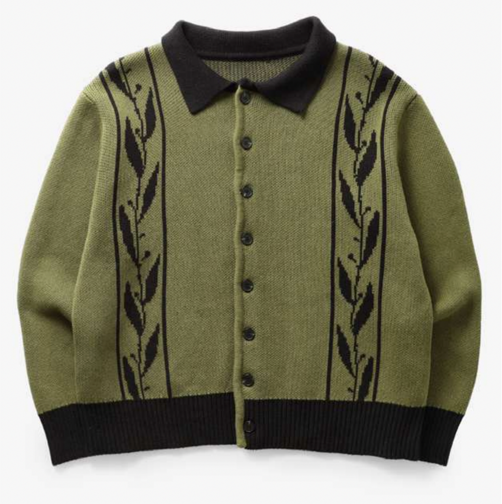 Olive Branch Pullover - Olive/Black