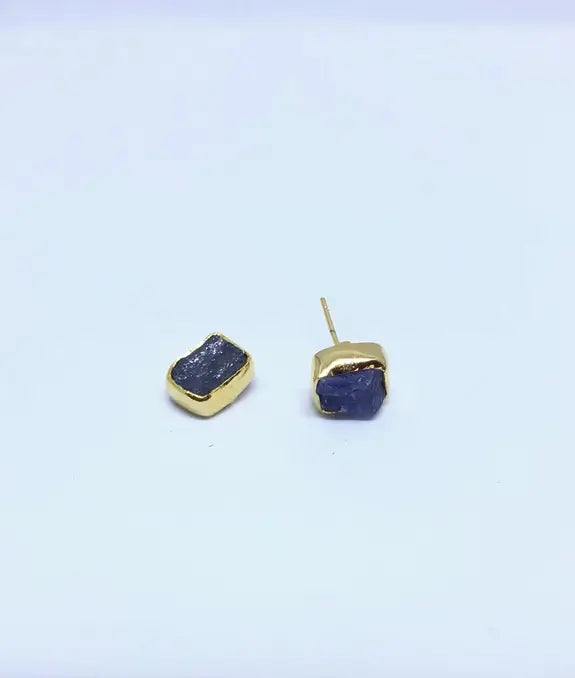 Single Raw Stone Studs