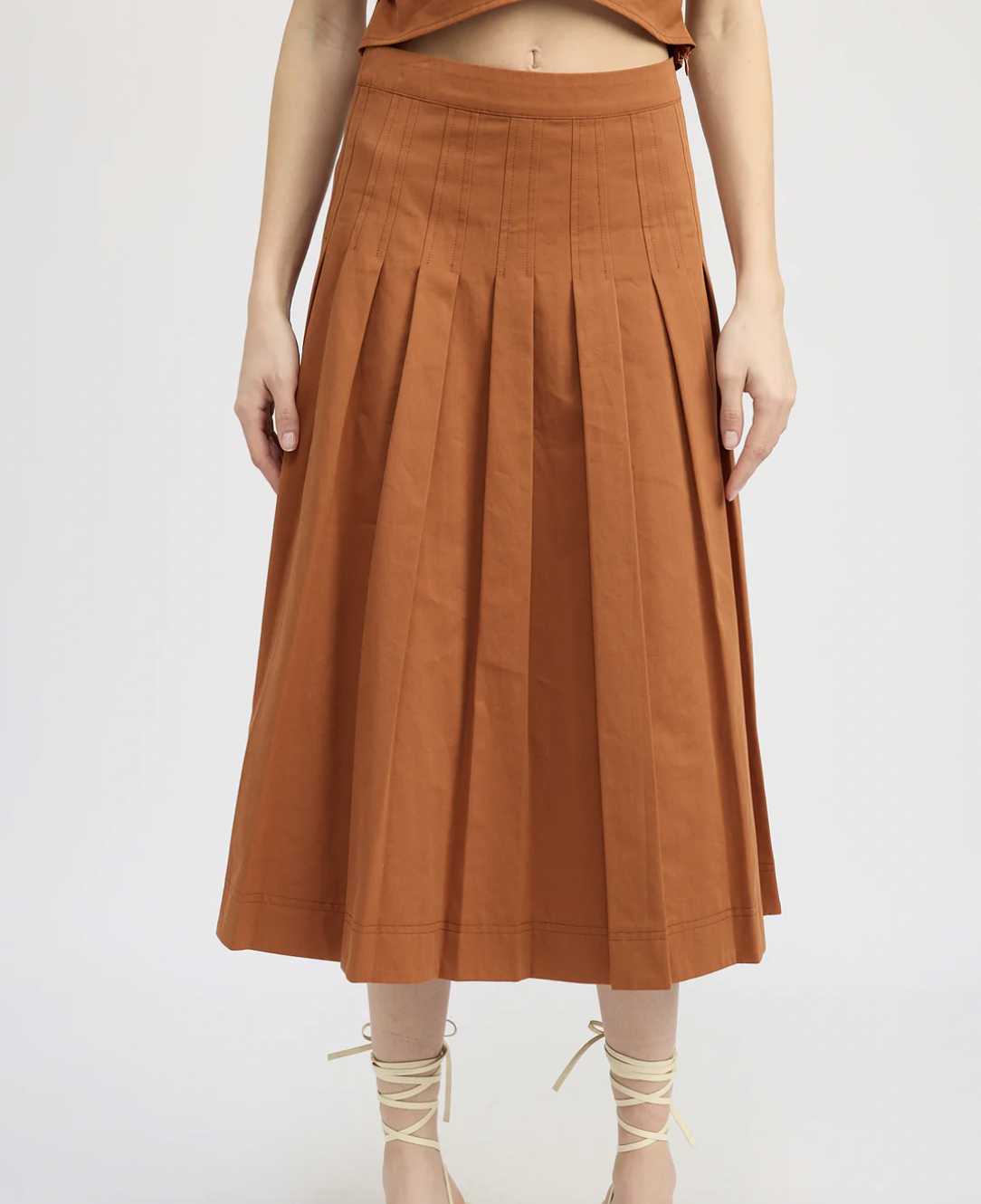 Ellen Midi Skirt - Rust