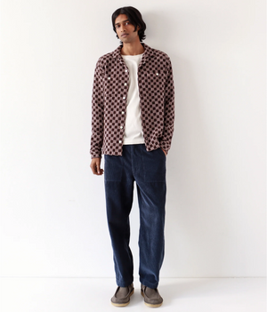 Hiro Shirt - Slate Brown Criss-Cross Check