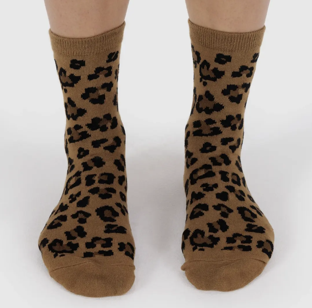 Crew Socks - Dark Leopard