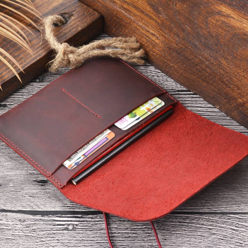 Leather Passport Holder With Strap