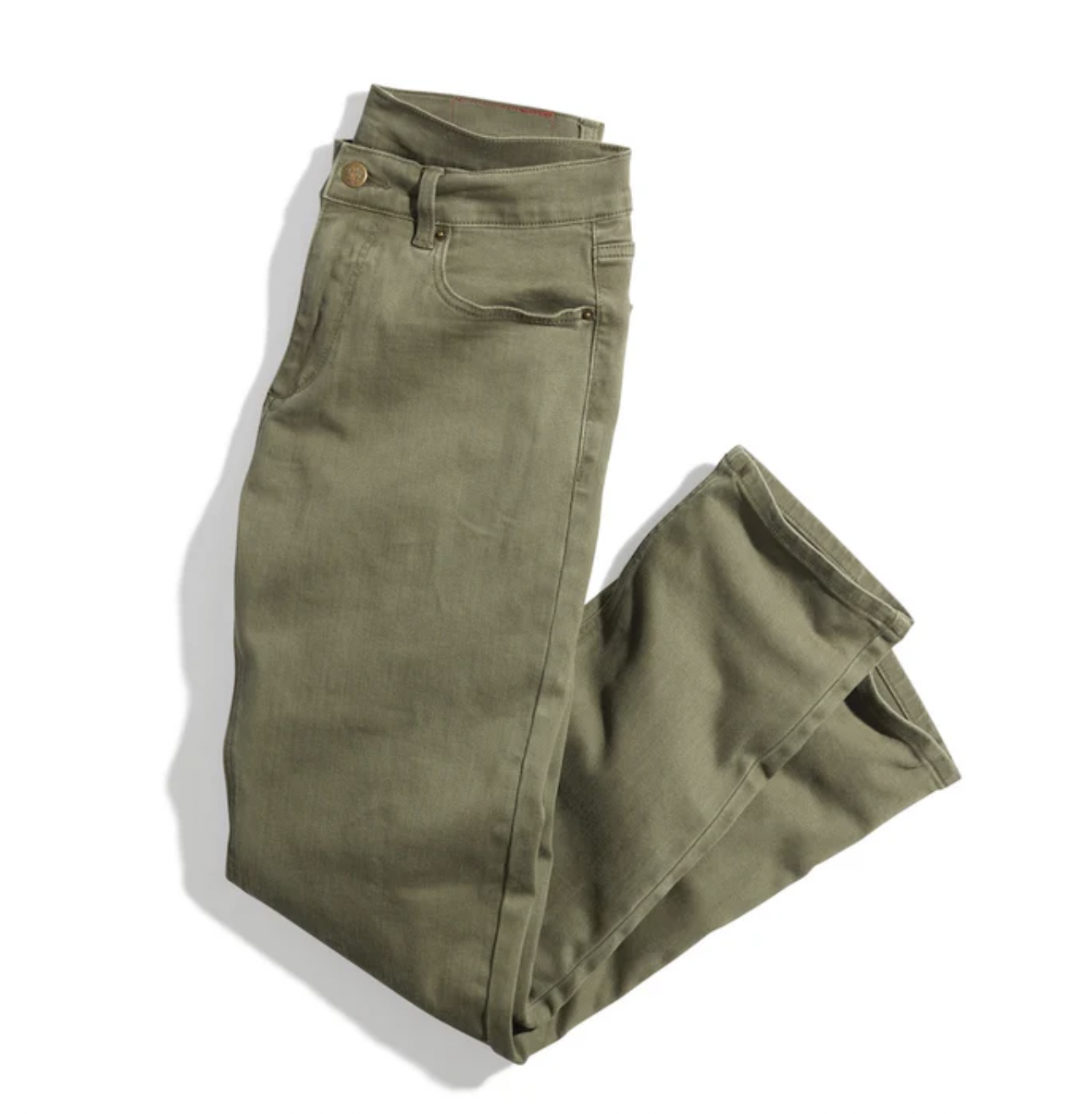 5 Pocket Athletic Fit Twill Pant - Thyme